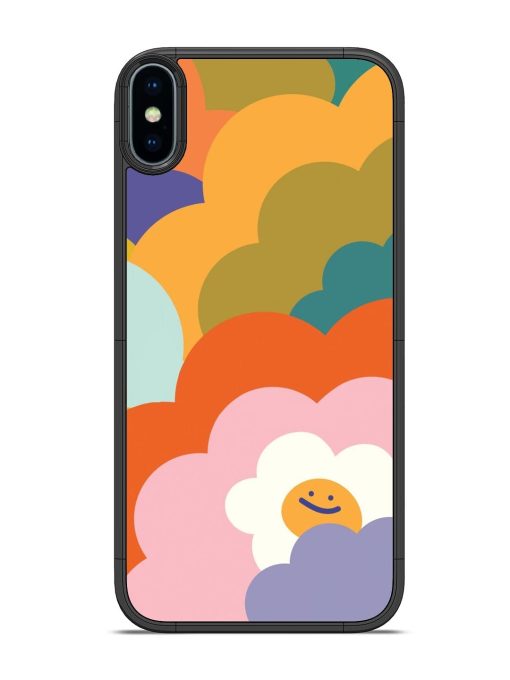 Happy Flower Power Glossy Soft Edge Case for Apple Iphone X Chachhi