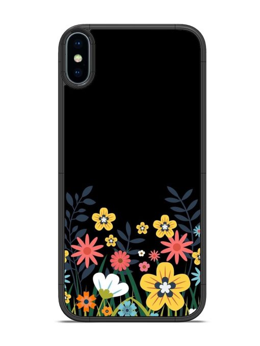 Floral Night Sky Glossy Soft Edge Case for Apple Iphone X Chachhi