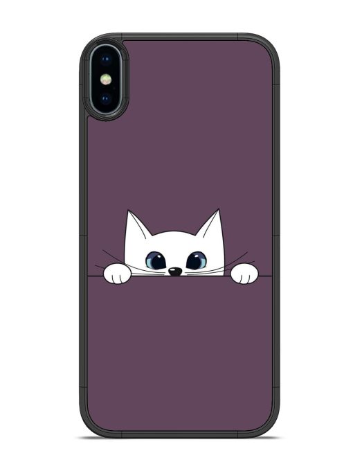 Peek-A-Boo Kitty Glossy Soft Edge Case for Apple Iphone X Chachhi