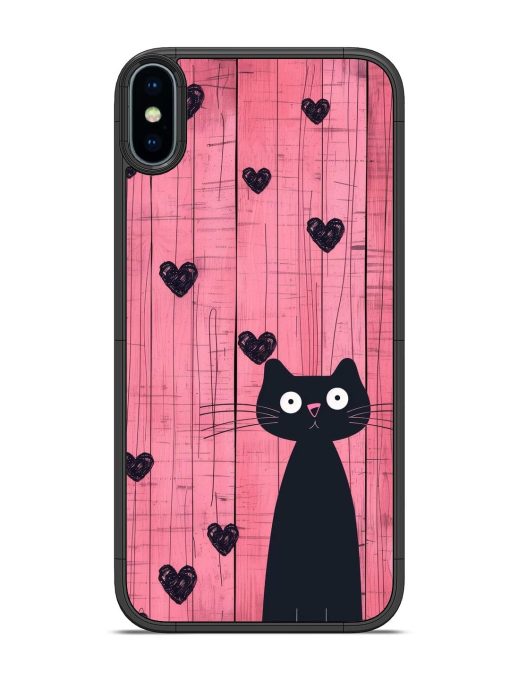 Feline Valentine'S Day Glossy Soft Edge Case for Apple Iphone X Chachhi