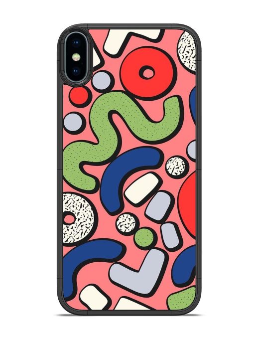 Groovy Geometric Shapes Glossy Soft Edge Case for Apple Iphone X Chachhi