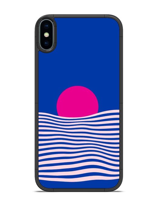 Pink Sunset Over Blue Waves Glossy Soft Edge Case for Apple Iphone X Chachhi