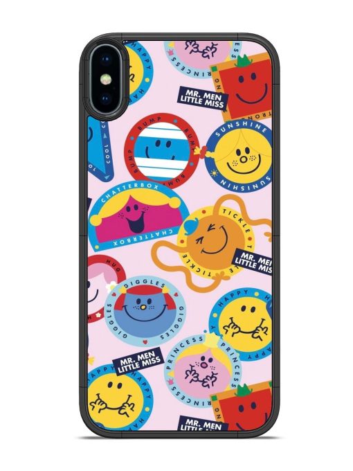 Whimsical Mr. Men & Little Miss Glossy Soft Edge Case for Apple Iphone X