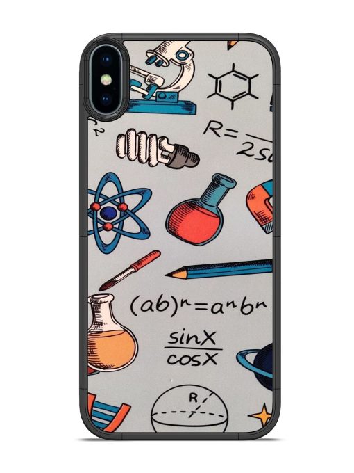 Science Doodle Delight Glossy Soft Edge Case for Apple Iphone X Chachhi