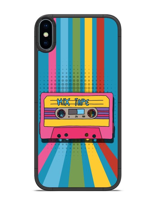 Retro Cassette Tapes Glossy Soft Edge Case for Apple Iphone X