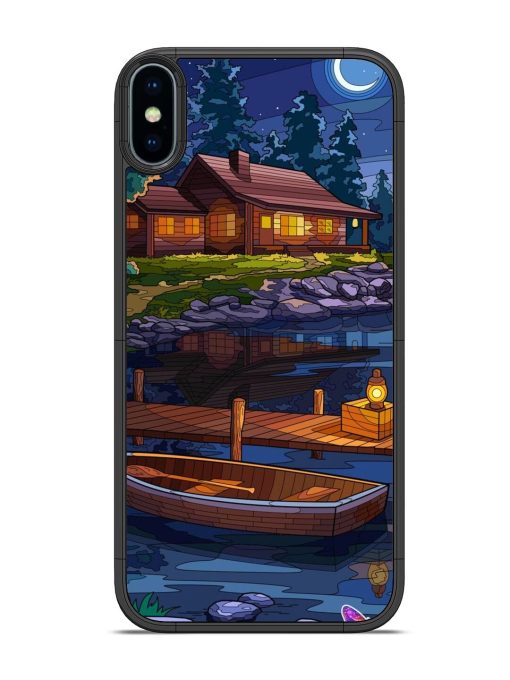 Moonlit Serenity Glossy Soft Edge Case for Apple Iphone X Chachhi