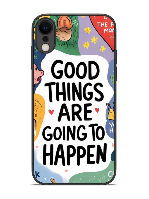 Uplifting Scribbles Glossy Soft Edge Case for Apple Iphone Xr Chachhi