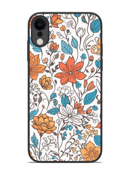 Floral Symphony Glossy Soft Edge Case for Apple Iphone Xr Chachhi