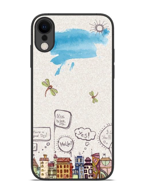 Doodle City Glossy Soft Edge Case for Apple Iphone Xr Chachhi