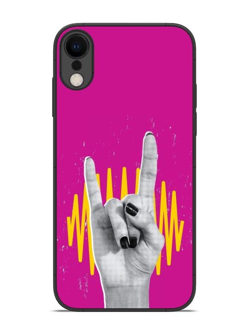 Rock Hand Glossy Soft Edge Case for Apple Iphone Xr Chachhi