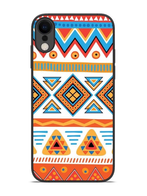 Vibrant Tribal Pattern Glossy Soft Edge Case for Apple Iphone Xr Chachhi