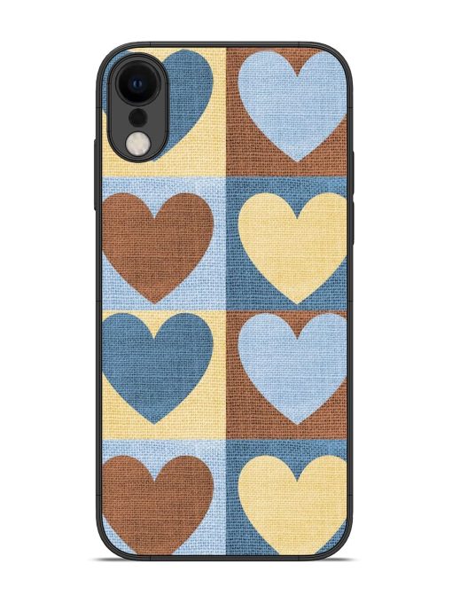 Hearts On Canvas Glossy Soft Edge Case for Apple Iphone Xr Chachhi