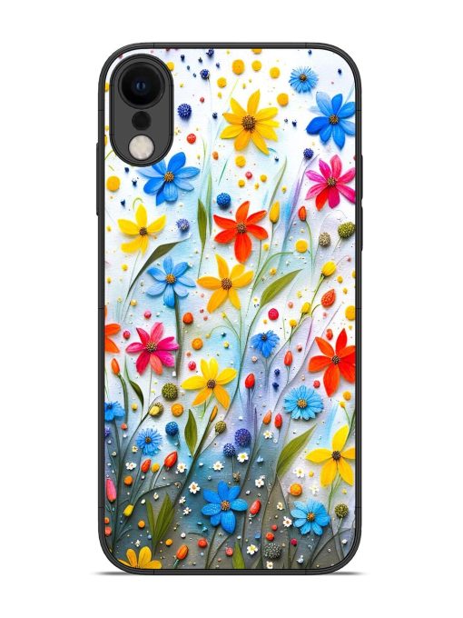 Vibrant Floral Glossy Soft Edge Case for Apple Iphone Xr Chachhi