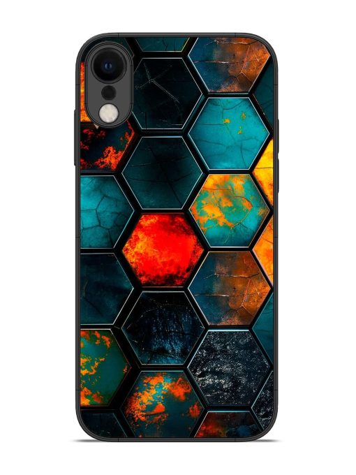 Hexagon Hive Glossy Soft Edge Case for Apple Iphone Xr Chachhi