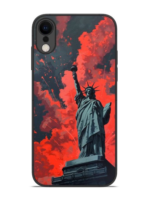 Lady Liberty'S Firework Finale Glossy Soft Edge Case for Apple Iphone Xr Chachhi