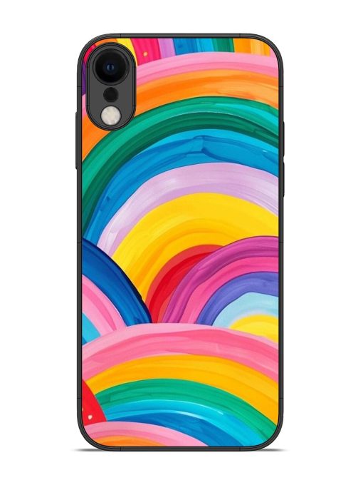 Rainbow Symphony Glossy Soft Edge Case for Apple Iphone Xr Chachhi