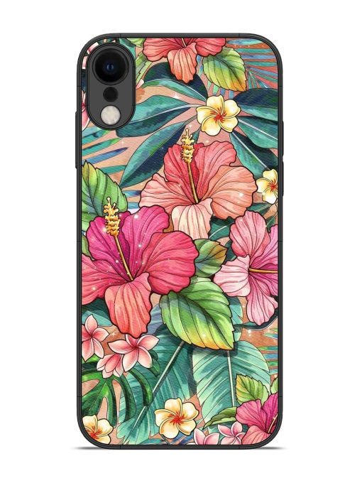 Tropical Tapestry Glossy Soft Edge Case for Apple Iphone Xr Chachhi