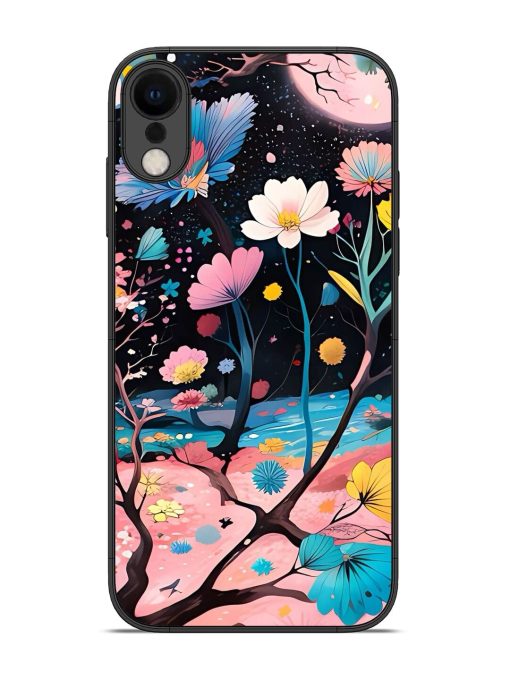 Cosmic Bloom Glossy Soft Edge Case for Apple Iphone Xr Chachhi