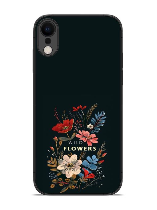 Dark Floral Glossy Soft Edge Case for Apple Iphone Xr Chachhi