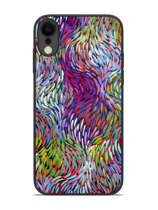 Vibrant Waves Glossy Soft Edge Case for Apple Iphone Xr Chachhi