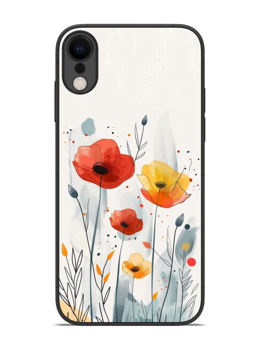 Poppy Fields Glossy Soft Edge Case for Apple Iphone Xr Chachhi