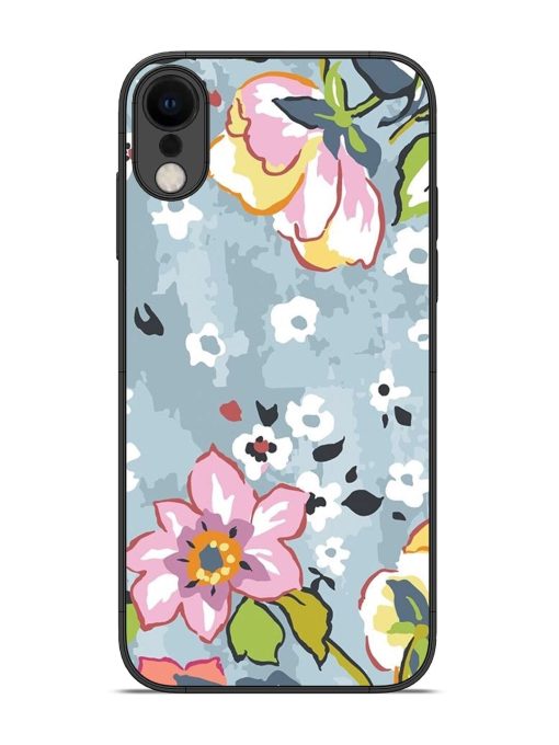 Floral Fantasy Glossy Soft Edge Case for Apple Iphone Xr Chachhi