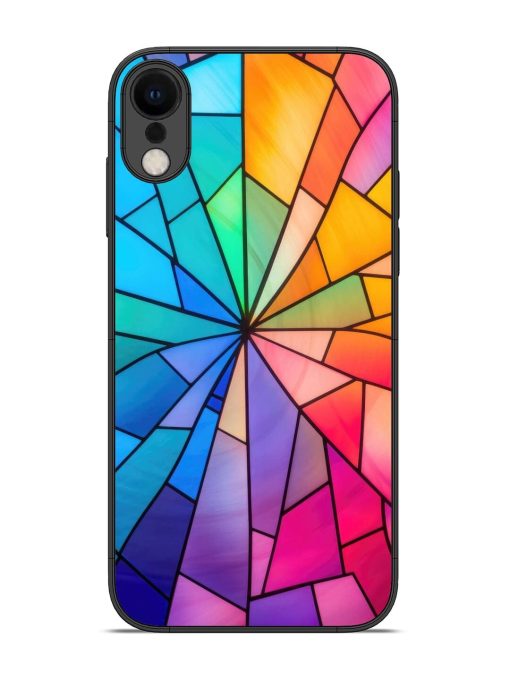 Stained Glass Kaleidoscope Of Colors Glossy Soft Edge Case for Apple Iphone Xr Chachhi