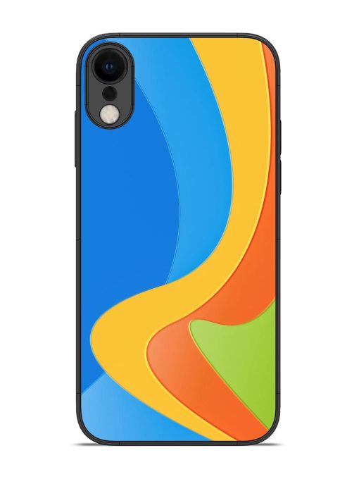 Curvy Color Cascade Glossy Soft Edge Case for Apple Iphone Xr Chachhi