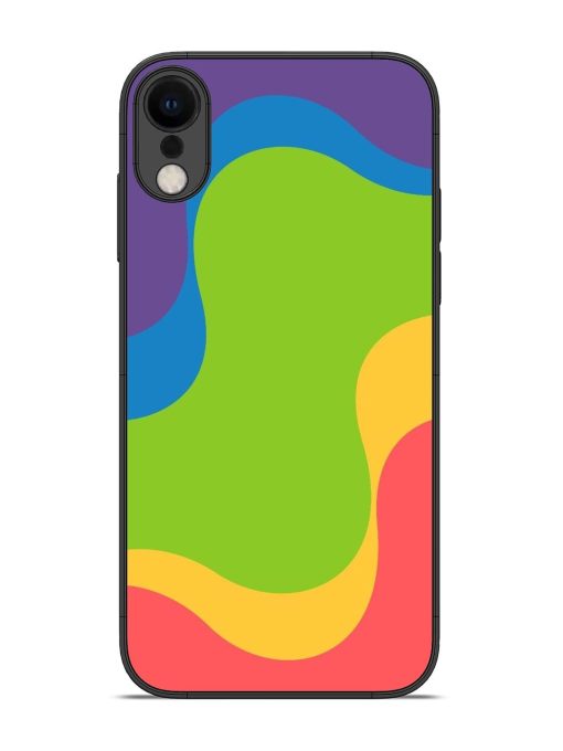 Wavy Rainbow Wonderland Glossy Soft Edge Case for Apple Iphone Xr Chachhi