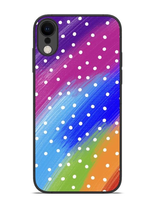 Rainbow Polka Dot Dream Glossy Soft Edge Case for Apple Iphone Xr Chachhi