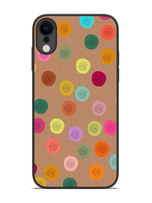 Swirly Dots On Kraft Glossy Soft Edge Case for Apple Iphone Xr Chachhi