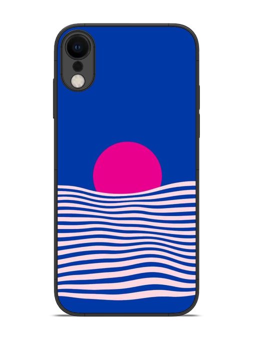 Pink Sunset Over Blue Waves Glossy Soft Edge Case for Apple Iphone Xr Chachhi