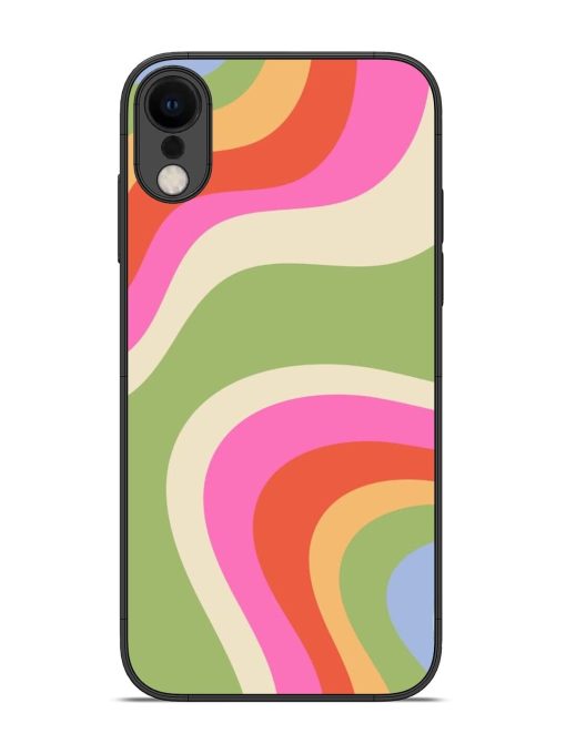 Wavy Rainbow Wonderland Glossy Soft Edge Case for Apple Iphone Xr Chachhi