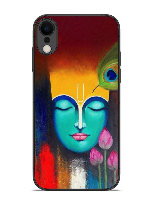 Divine Tranquility: The Face Of Krishna Glossy Soft Edge Case for Apple Iphone Xr Chachhi