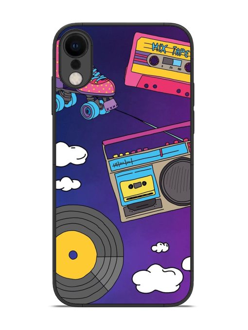 Retro Vibes Glossy Soft Edge Case for Apple Iphone Xr Chachhi