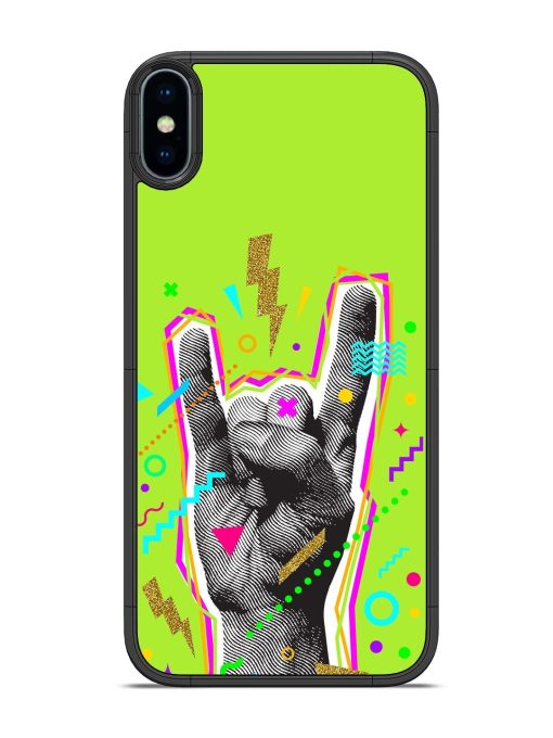 Neon Rock Glossy Soft Edge Case for Apple Iphone Xs Chachhi