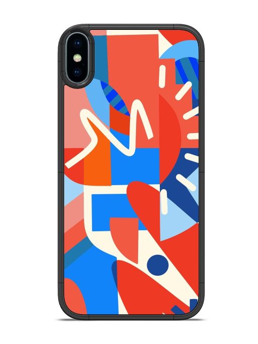 Abstract Harmony Glossy Soft Edge Case for Apple Iphone Xs Chachhi