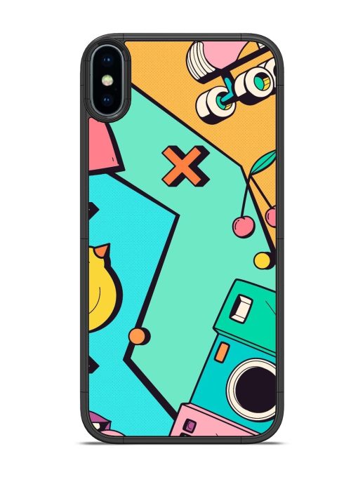 Retro Remix Glossy Soft Edge Case for Apple Iphone Xs Chachhi