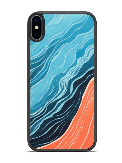 Oceanic Divide Glossy Soft Edge Case for Apple Iphone Xs Chachhi