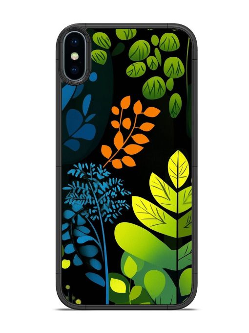 Midnight Garden Glossy Soft Edge Case for Apple Iphone Xs Chachhi