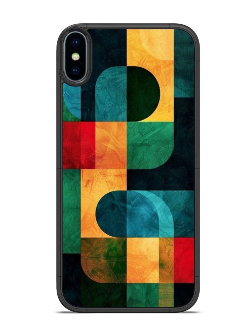 Geometric Harmony Glossy Soft Edge Case for Apple Iphone Xs Chachhi