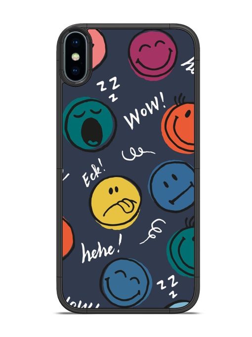 Emoticon Parade Glossy Soft Edge Case for Apple Iphone Xs Chachhi