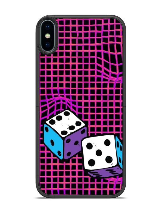 Glitched Dice Glossy Soft Edge Case for Apple Iphone Xs Chachhi