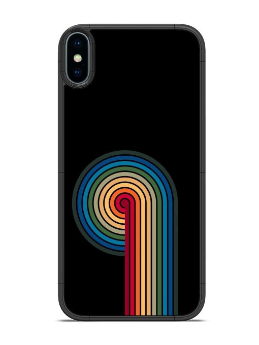 Rainbow Ripple Glossy Soft Edge Case for Apple Iphone Xs Chachhi