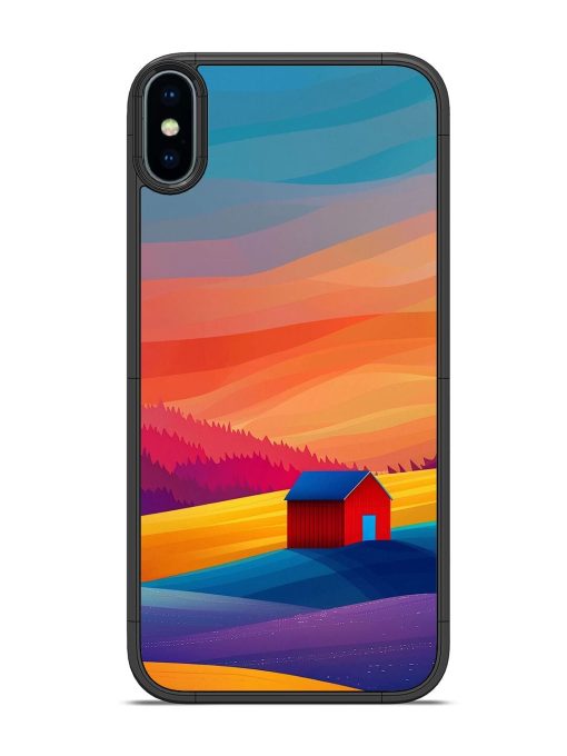 Sunset Solitude Glossy Soft Edge Case for Apple Iphone Xs Chachhi