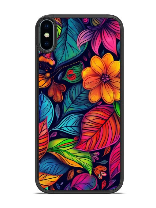 Rainbow Of Blooms Glossy Soft Edge Case for Apple Iphone Xs Chachhi