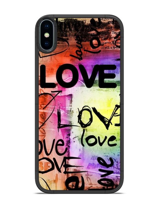 Love Graffiti Glossy Soft Edge Case for Apple Iphone Xs Chachhi