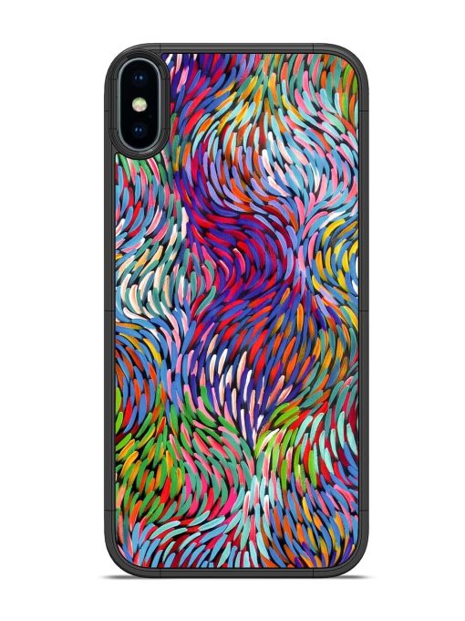 Vibrant Waves Glossy Soft Edge Case for Apple Iphone Xs Chachhi