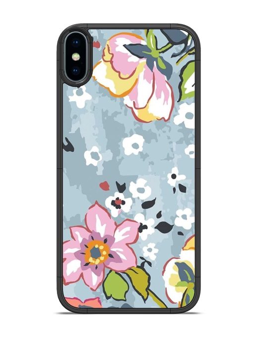 Floral Fantasy Glossy Soft Edge Case for Apple Iphone Xs Chachhi