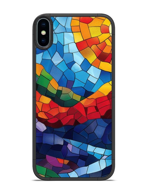 Mosaic Sunset Glossy Soft Edge Case for Apple Iphone Xs Chachhi